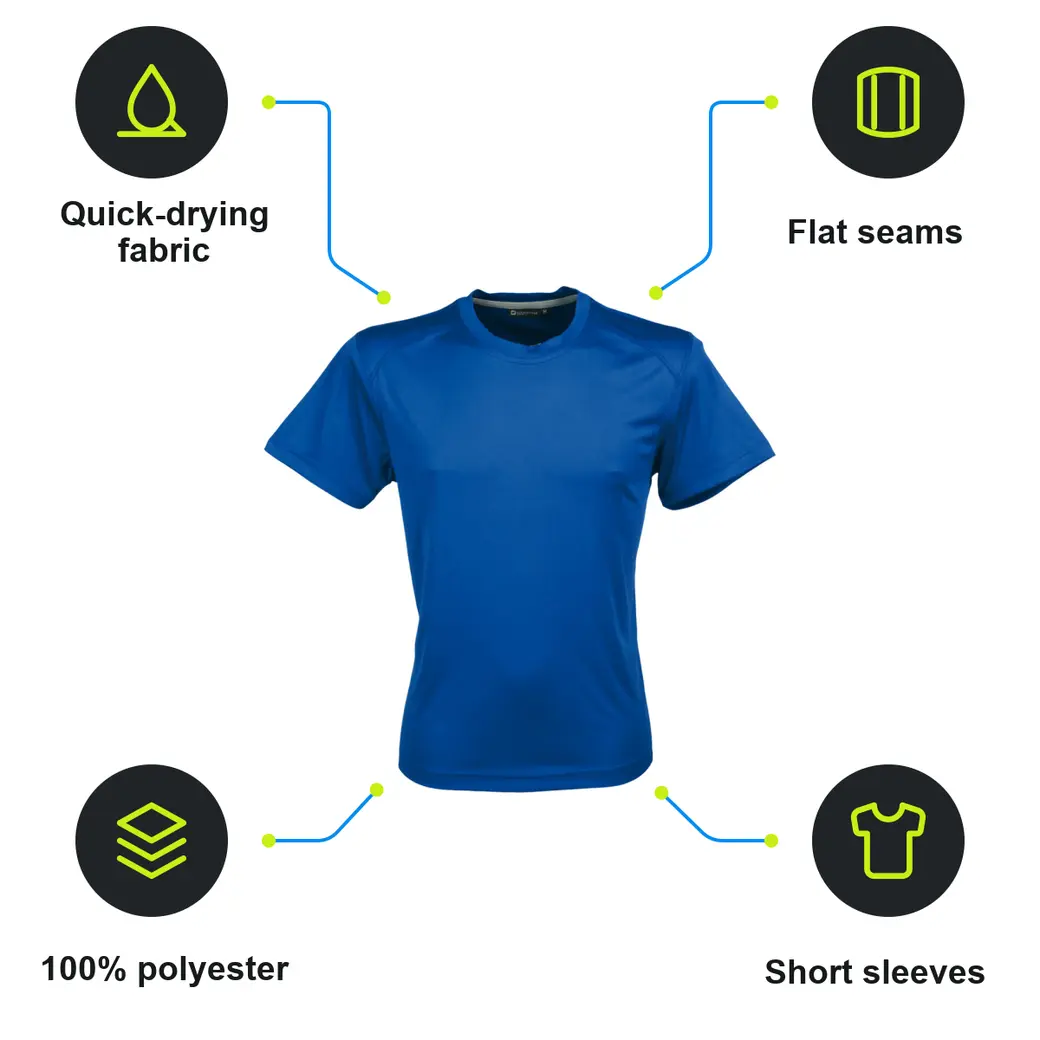 Infographic: SCHWARZWOLF COOL SPORT MEN performance T-shirt, blue S