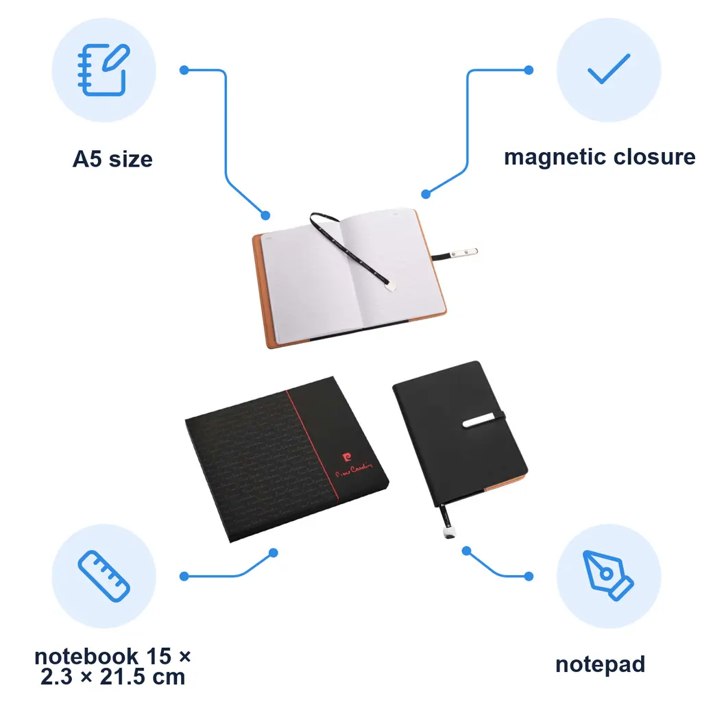 Infographic: PIERRE CARDIN ELEGANCE Notepad A5, black