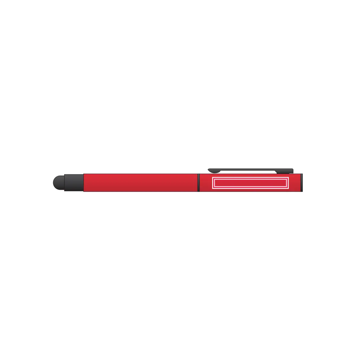 Print location: CELEBRATION metal rollerball pen with stylus red - Side of pen body