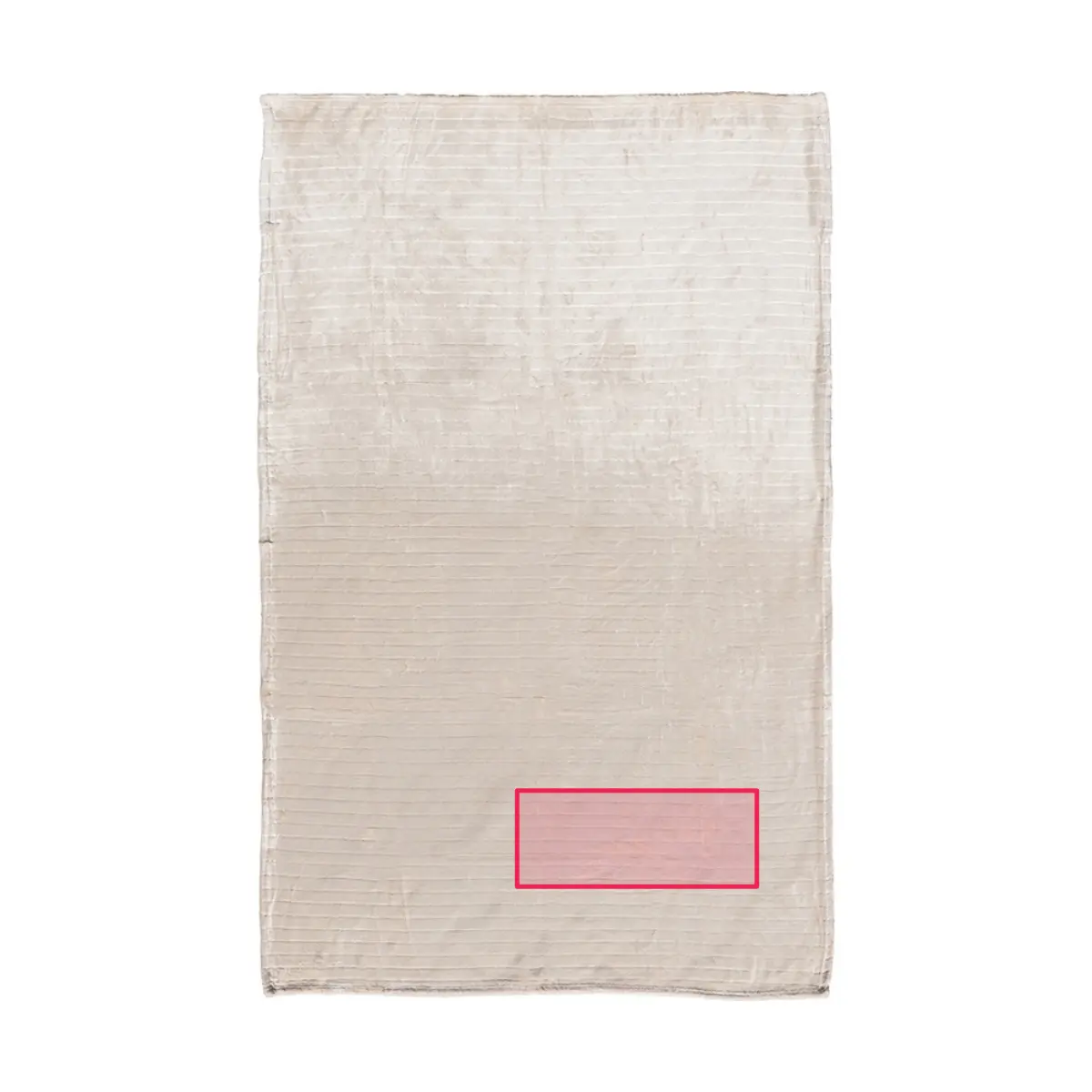 Print placement: MANGAIA – Indicative area on the unfolded blanket
