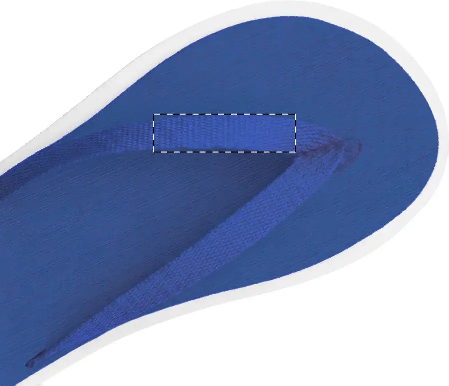 Print position: Left flip-flop - left strap