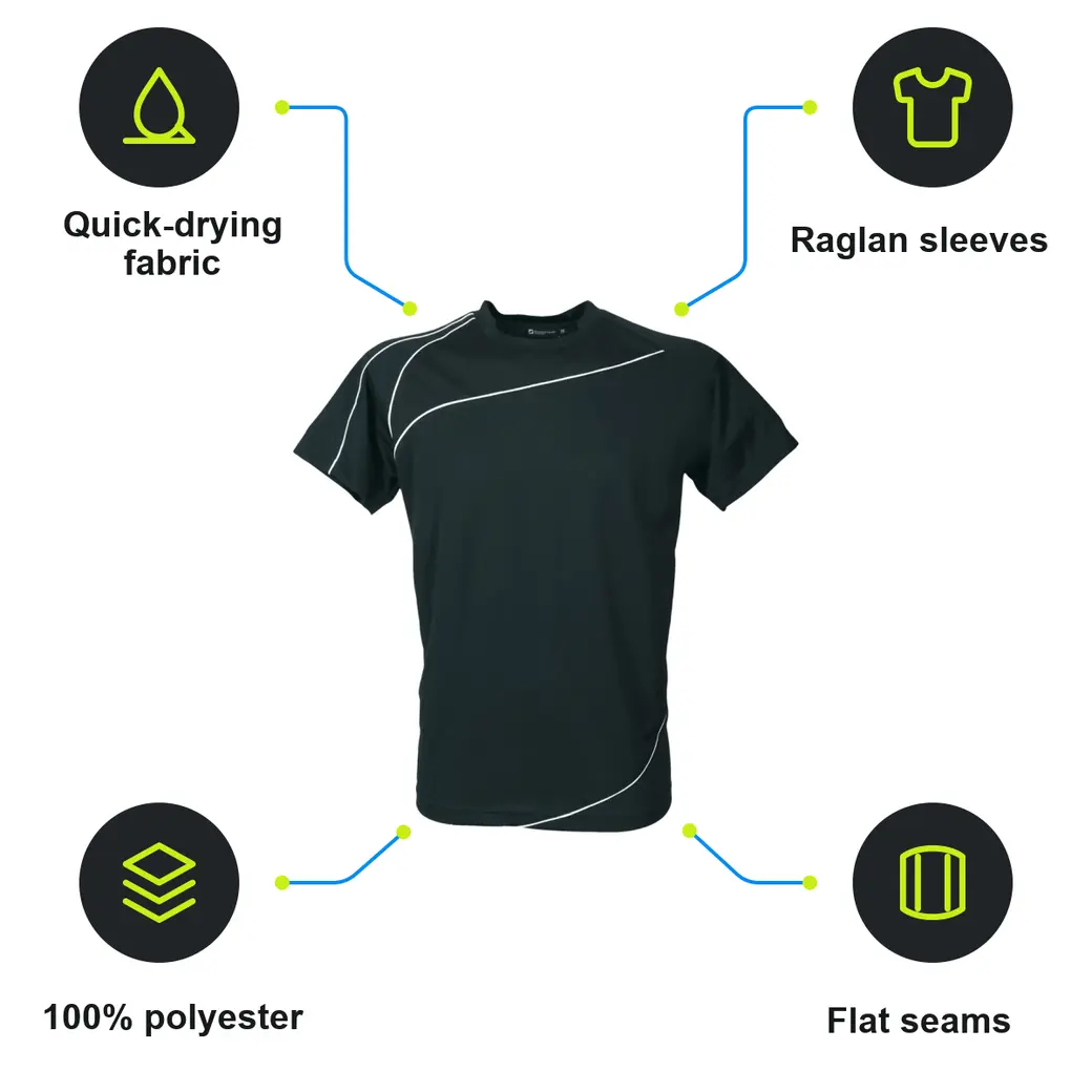Infographic: SCHWARZWOLF RILA MEN Performance T-shirt, Black XXXL