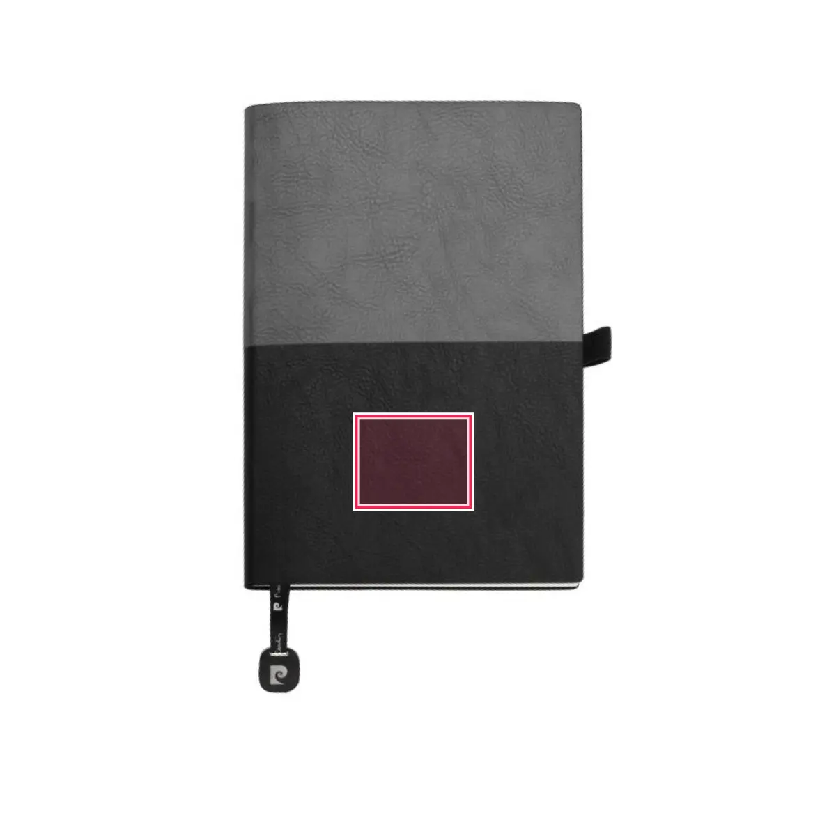 Print placement: REPORTER Notepad A5 Dotted Sheets Grey/Black - Notebook cover