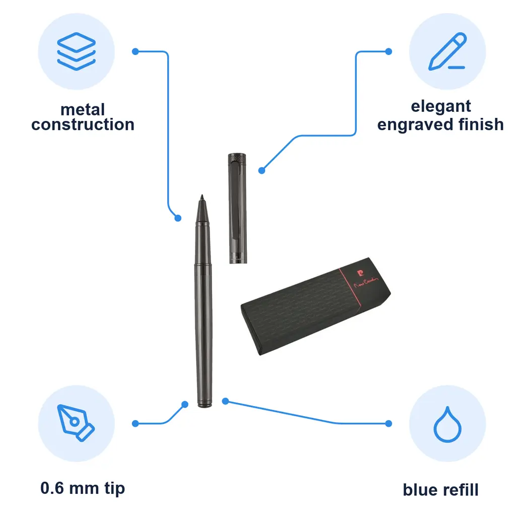 Infographic: PIERRE CARDIN RENEE Metal rollerball, gunmetal