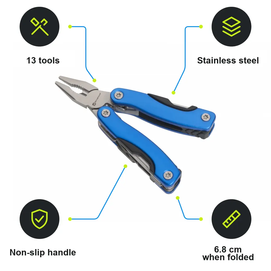 Infographic: SCHWARZWOLF PONY NEW Mini multi-tool, 13 pcs, blue