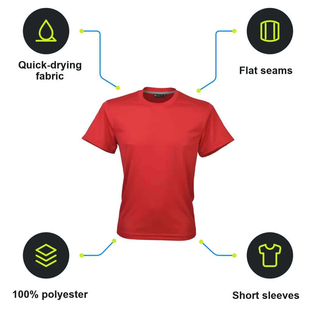 Infographic: SCHWARZWOLF COOL SPORT MEN performance T-shirt red S