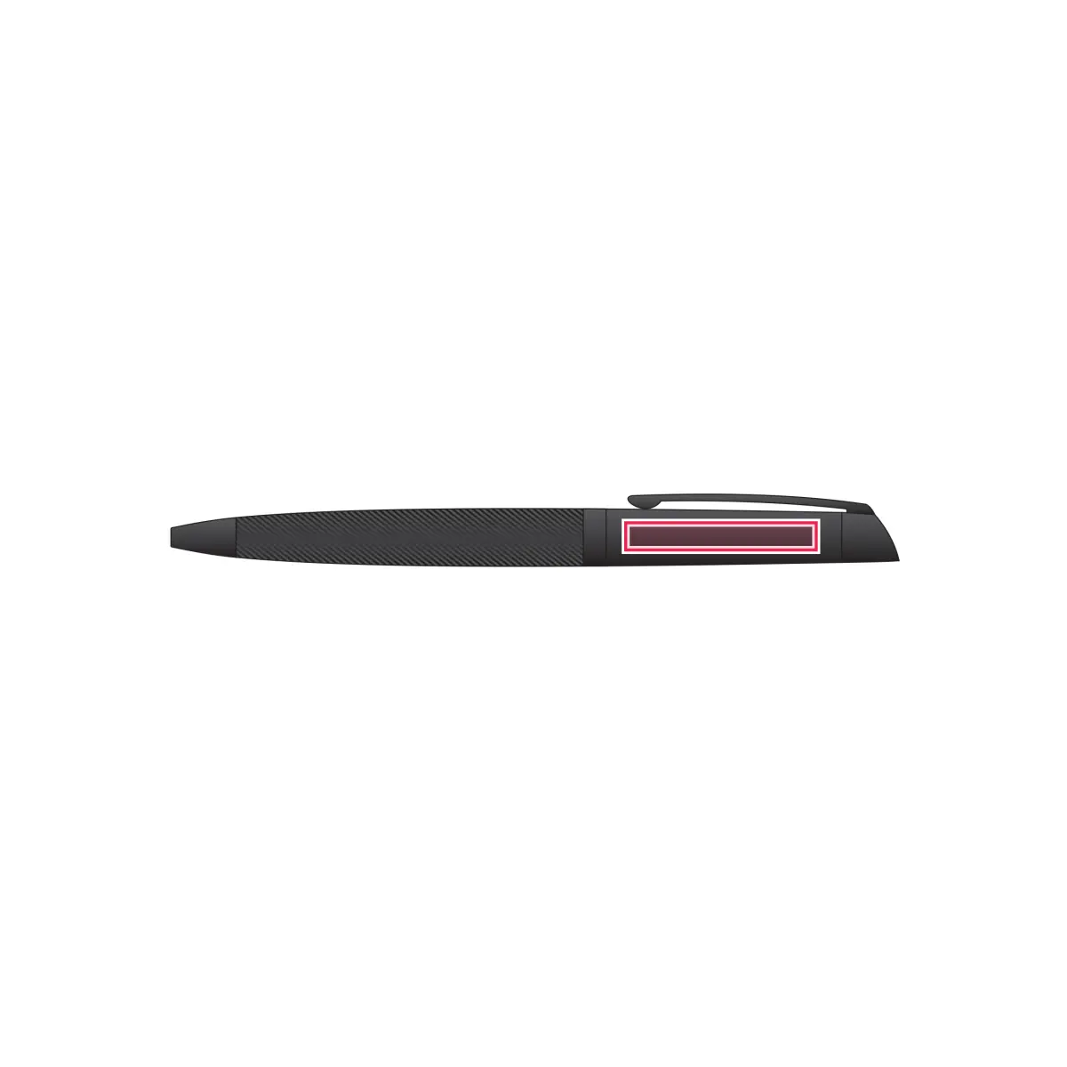 Print location: CHANTAL Boxed Lined Pad & Ballpoint Pen Set, Black - Ballpoint Pen Body