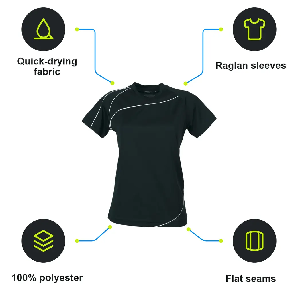 Infographic: SCHWARZWOLF RILA WOMEN Performance T-shirt, Black L