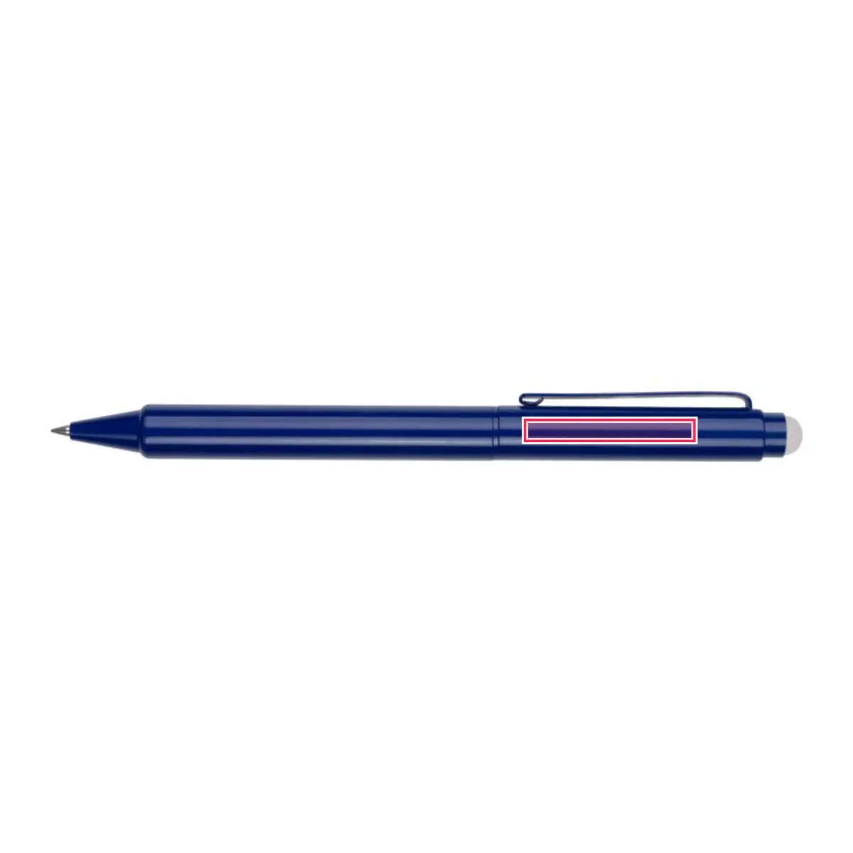 Print placement: ALAIN erasable ballpoint pen, Blue - Side of pen body
