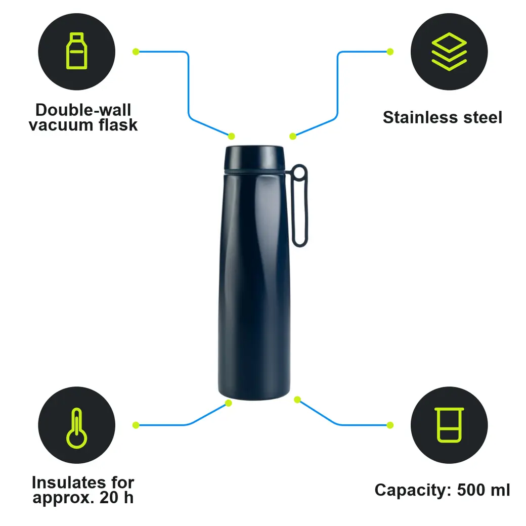Infographic: SCHWARZWOLF NIKKO Vacuum flask, 500 ml, blue