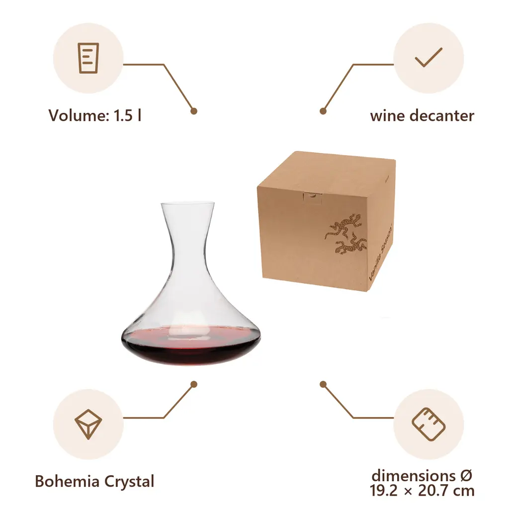 Infographic: VS AKAROA Glass carafe for wine, 1.5 l