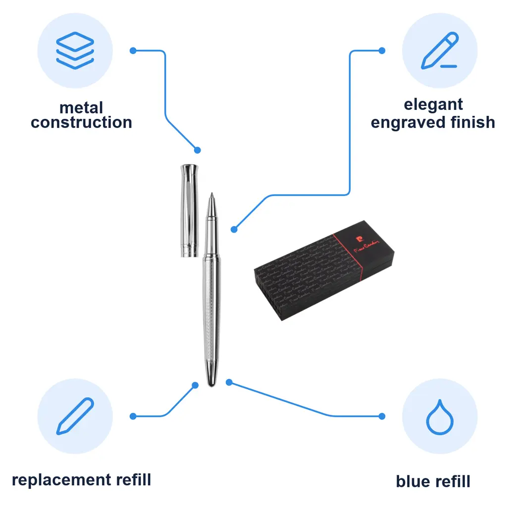 Infographic: PIERRE CARDIN ROI Metal rollerball, silver