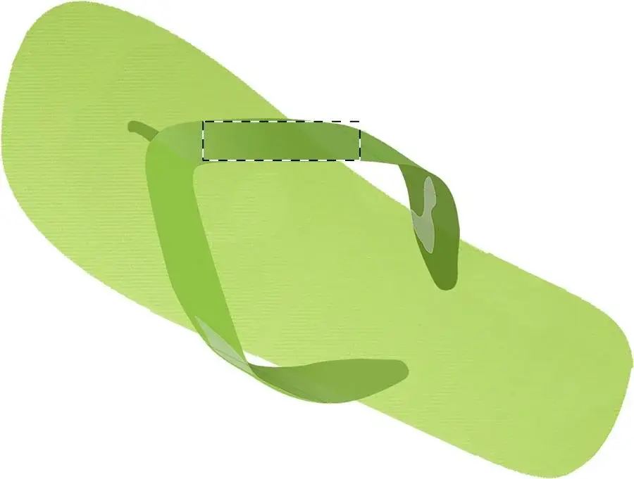 Print position: Left flip-flop - right strap