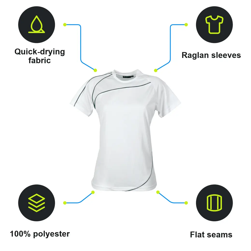 Infographic: SCHWARZWOLF RILA WOMEN Performance T-shirt, White L