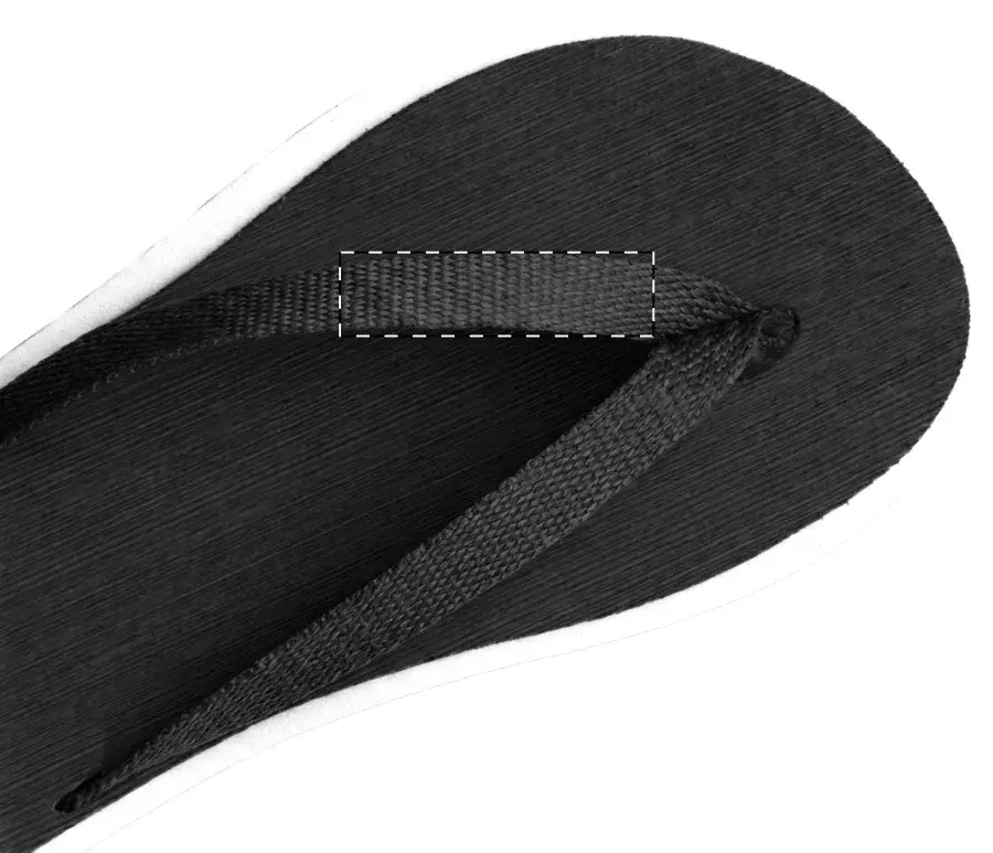 Print position: Left flip-flop - left strap