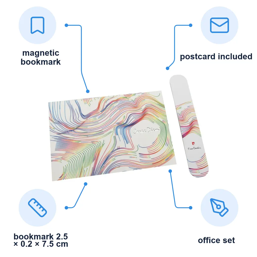 Infographic: PIERRE CARDIN LIBRO Magnetic bookmark and postcard set
