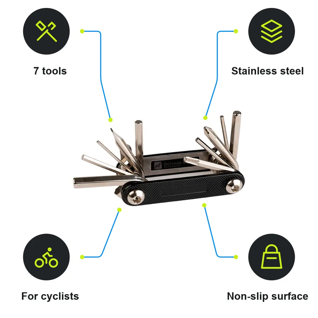 Infographic: SCHWARZWOLF TIBESTI Cyclist Tools, Black