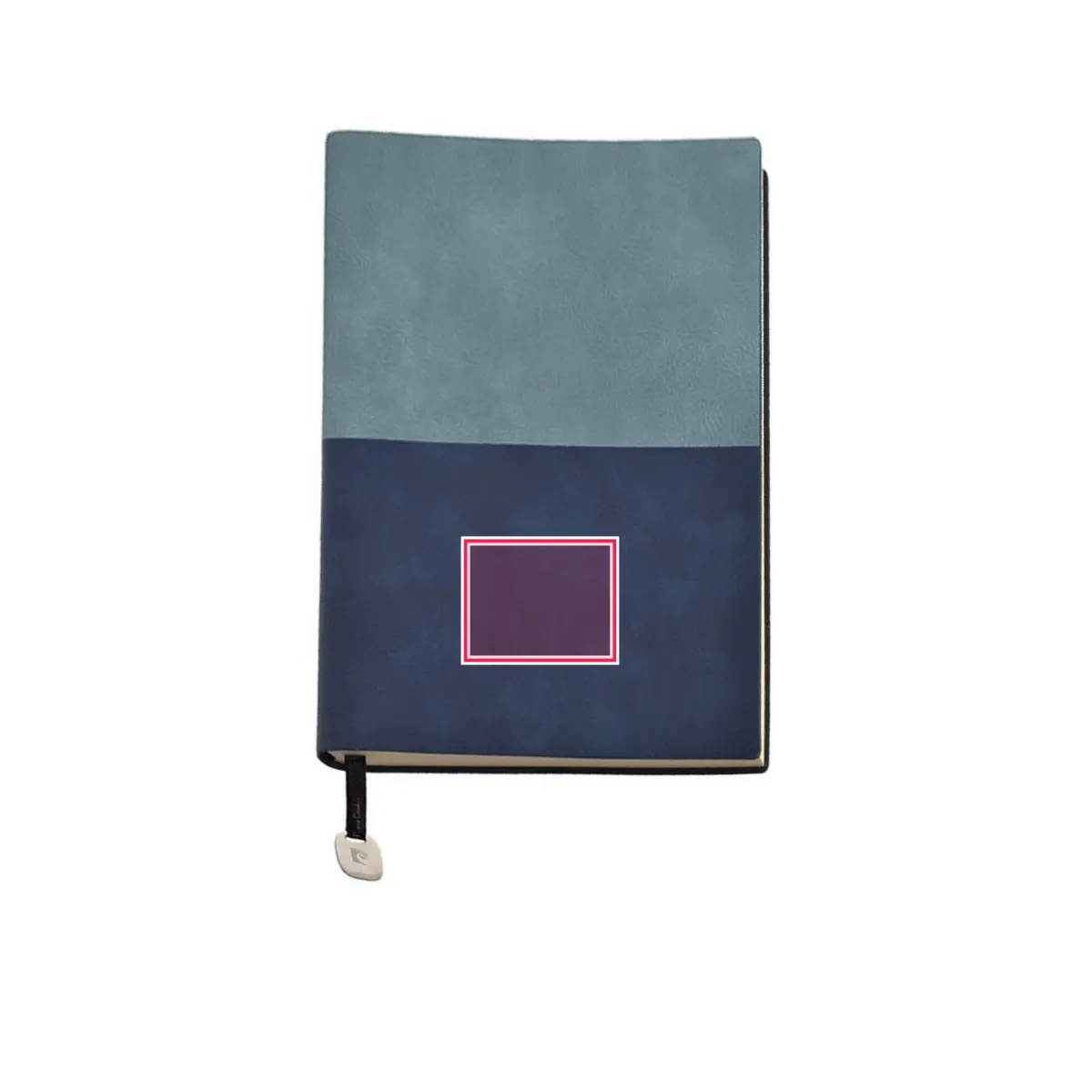 Print placement: REPORTER Notepad A5 Dotted Sheets Light Blue/Dark Blue - Notebook cover