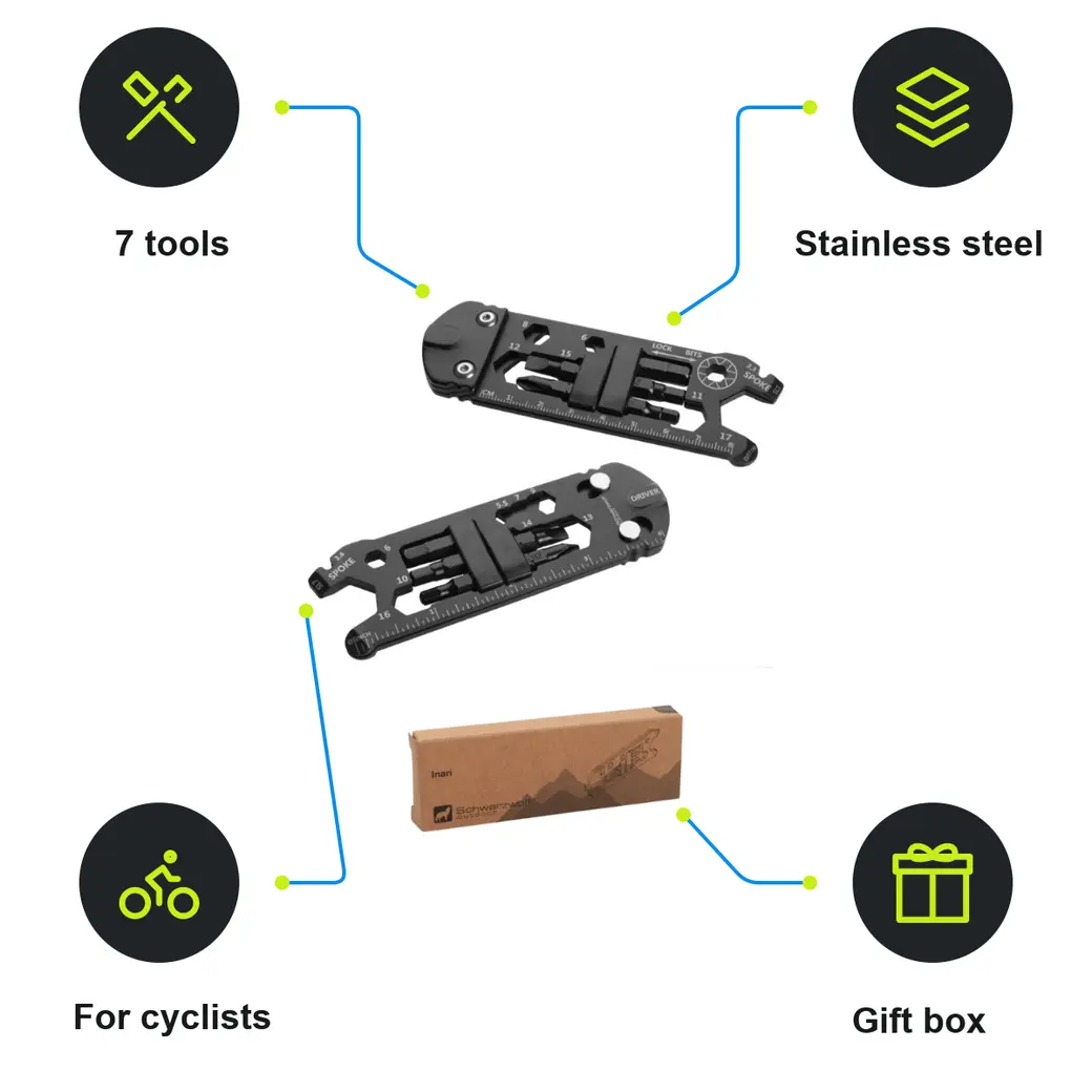 Infographic: SCHWARZWOLF INARI Cyclist Tools, Black