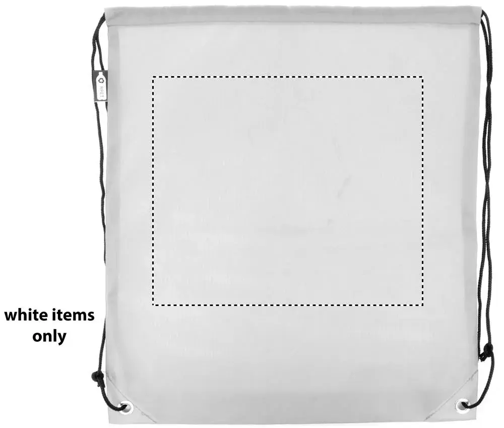 Print position: back – white section