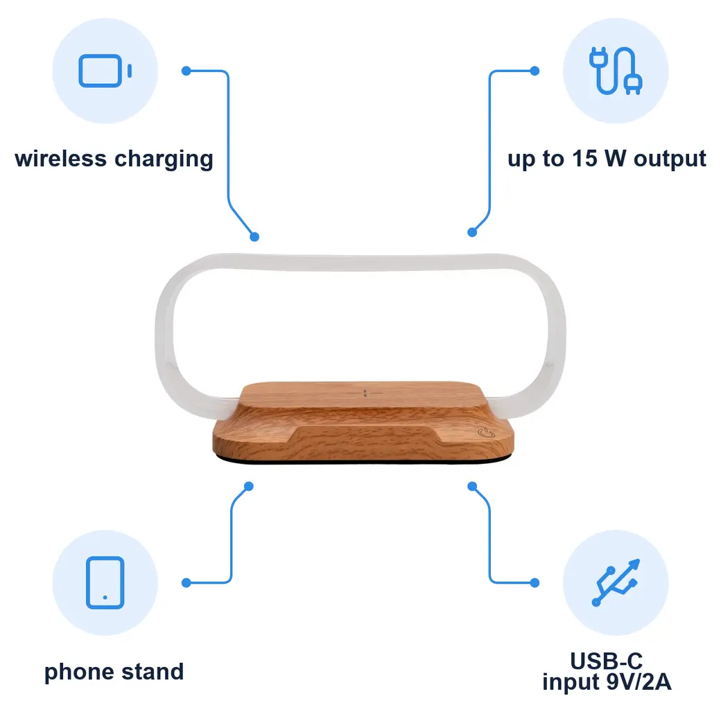 Infographic: PIERRE CARDIN JEROME Phone charging stand, 15 W