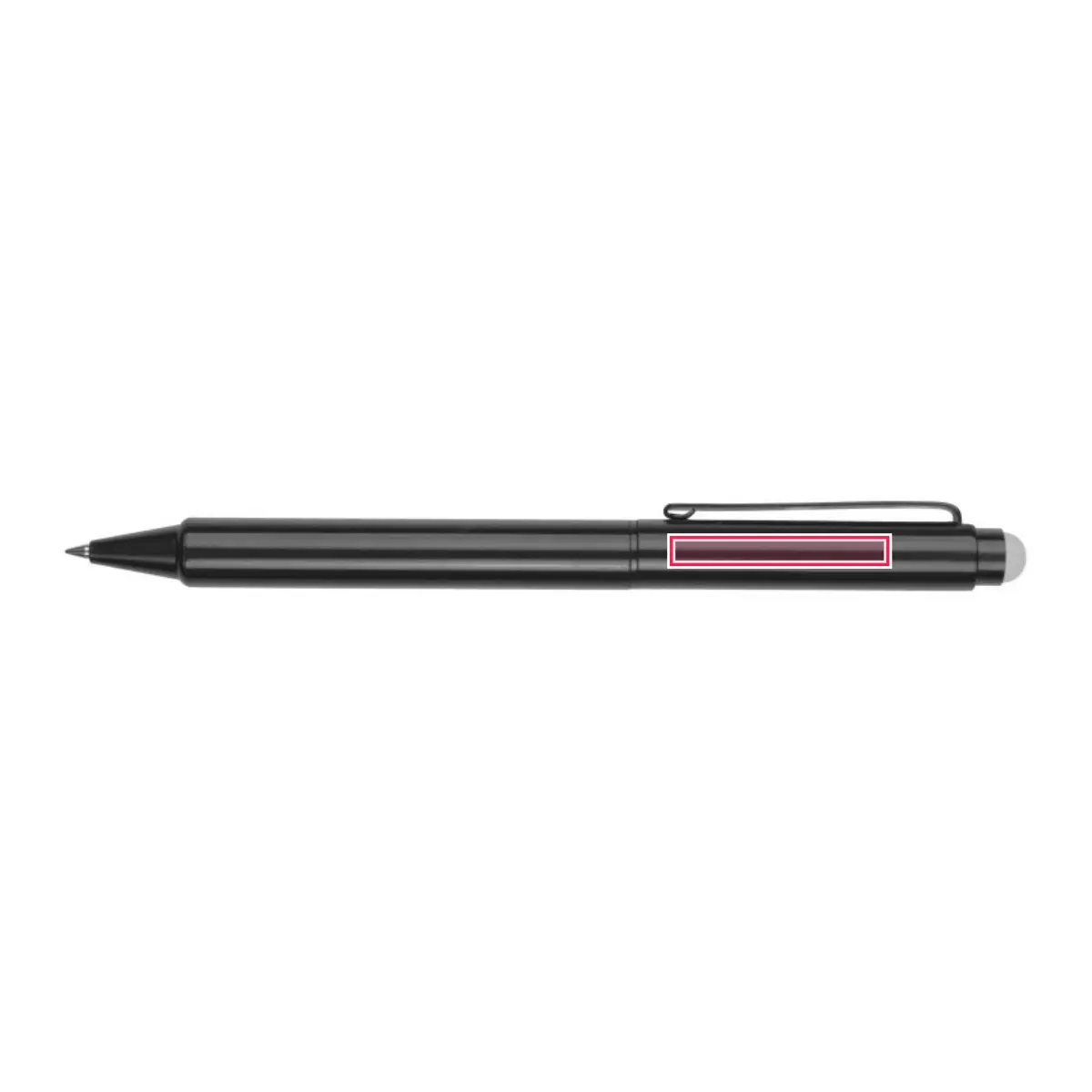 Print location: ALAIN erasable ballpoint pen, black – Side of pen body