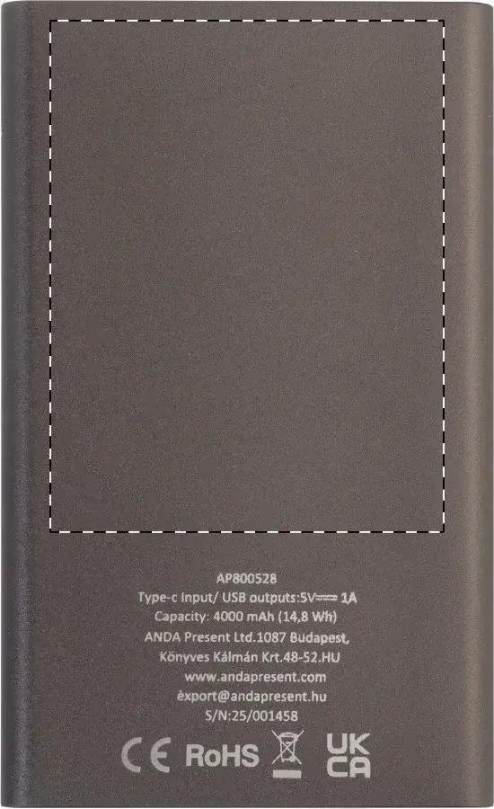 Print position: Back