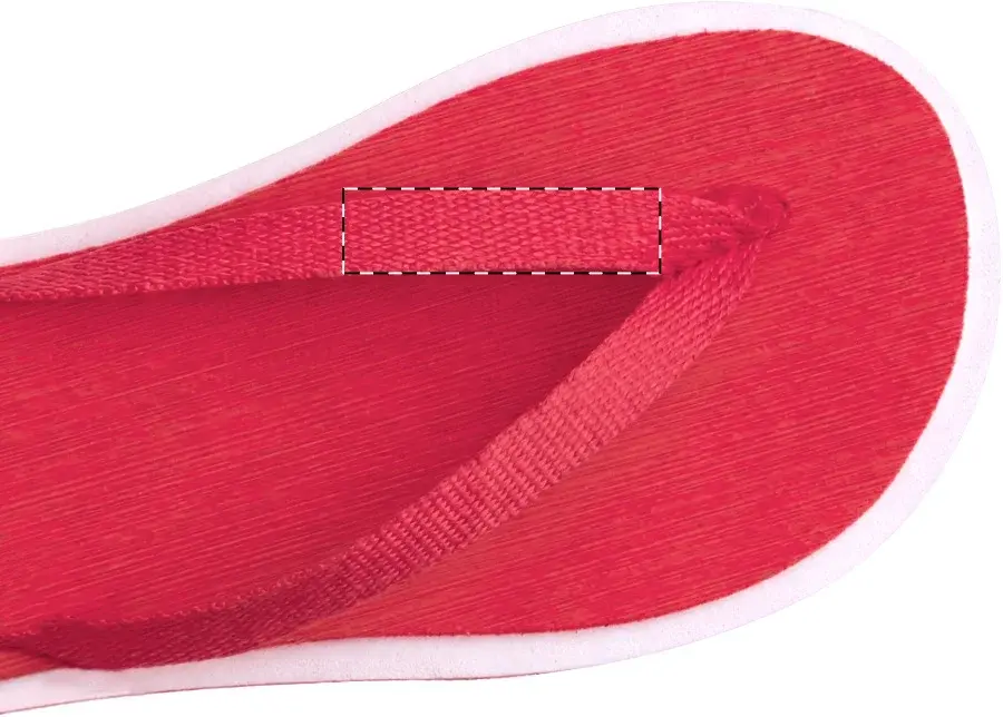 Print position: Right flip-flop - left strap
