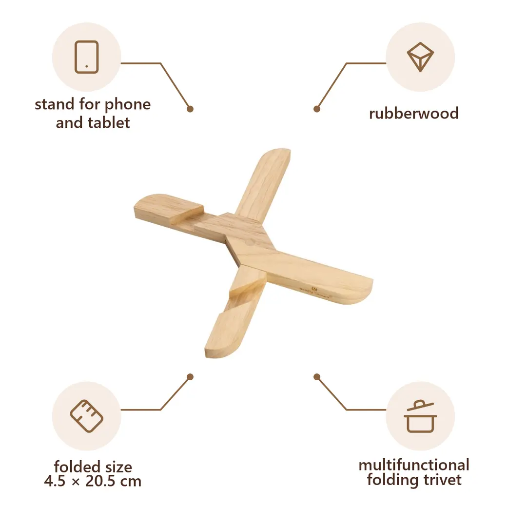Infographic: VS MYOKO Wooden trivet with stand