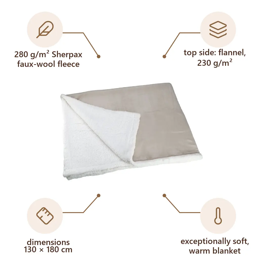 Infographic: VS MAGO Warm blanket, beige