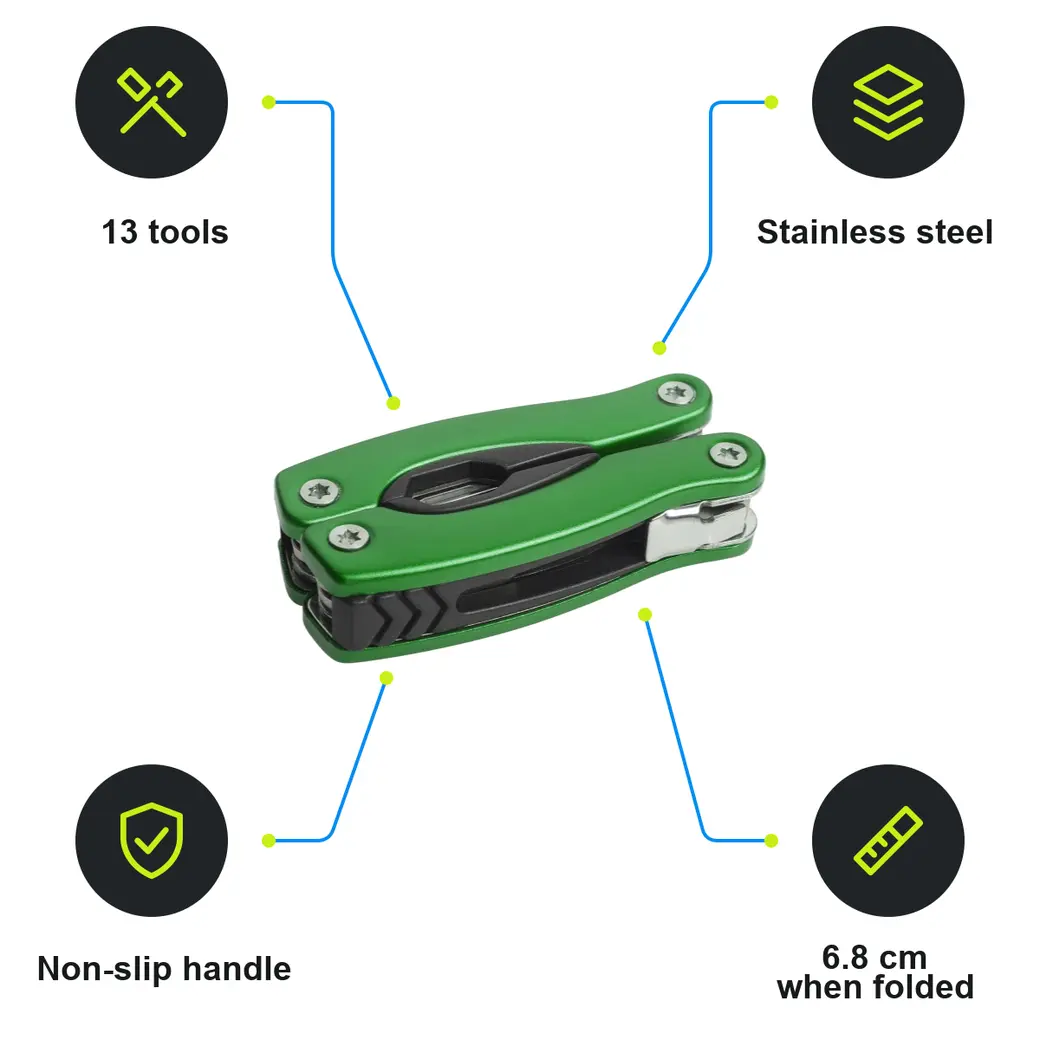 Infographic: SCHWARZWOLF PONY NEW Mini multi-tool, 13 pcs, green
