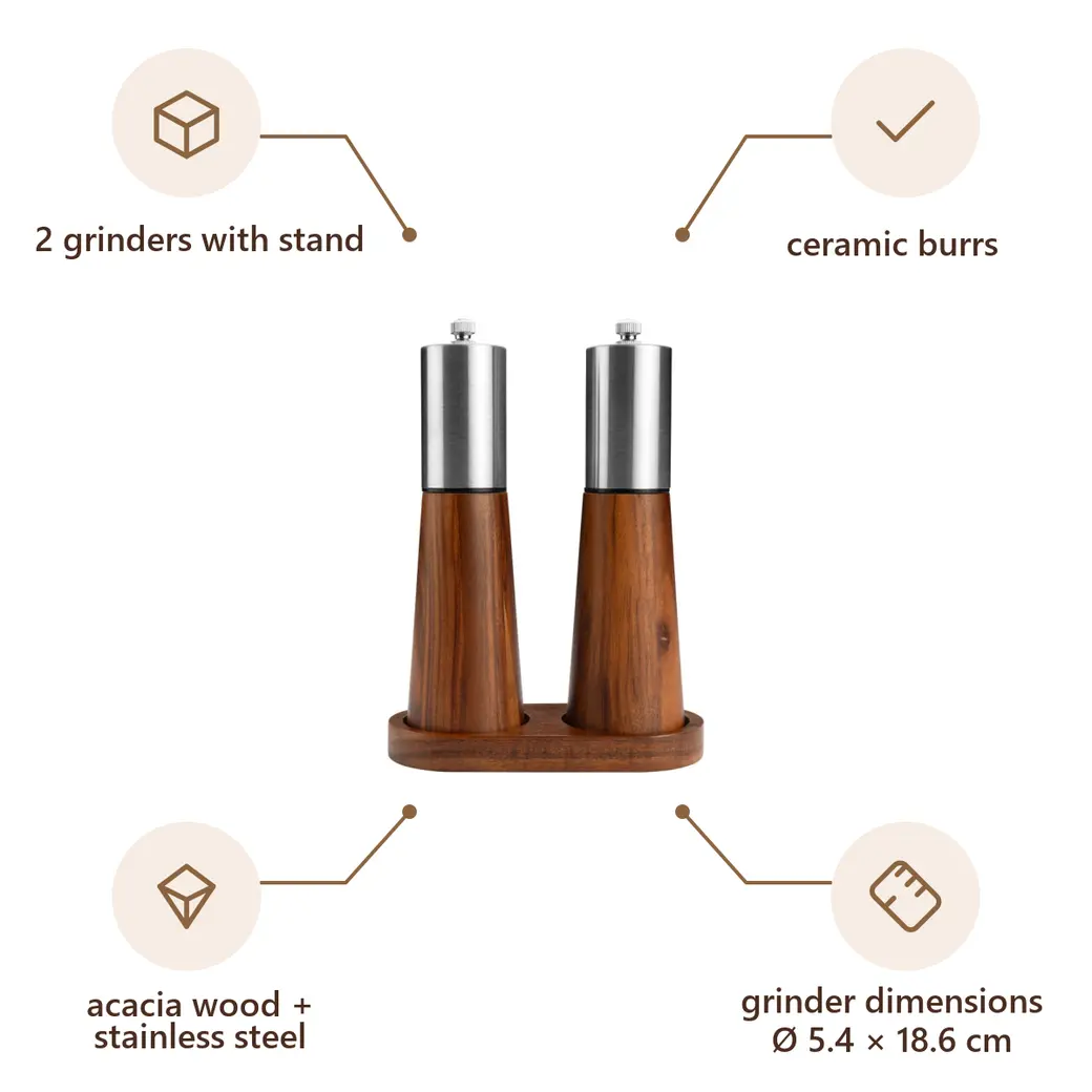 Infographic: VS OGANO Spice grinder set