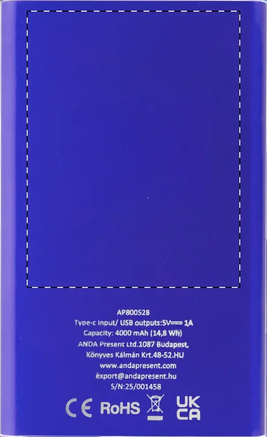 Print position: Back
