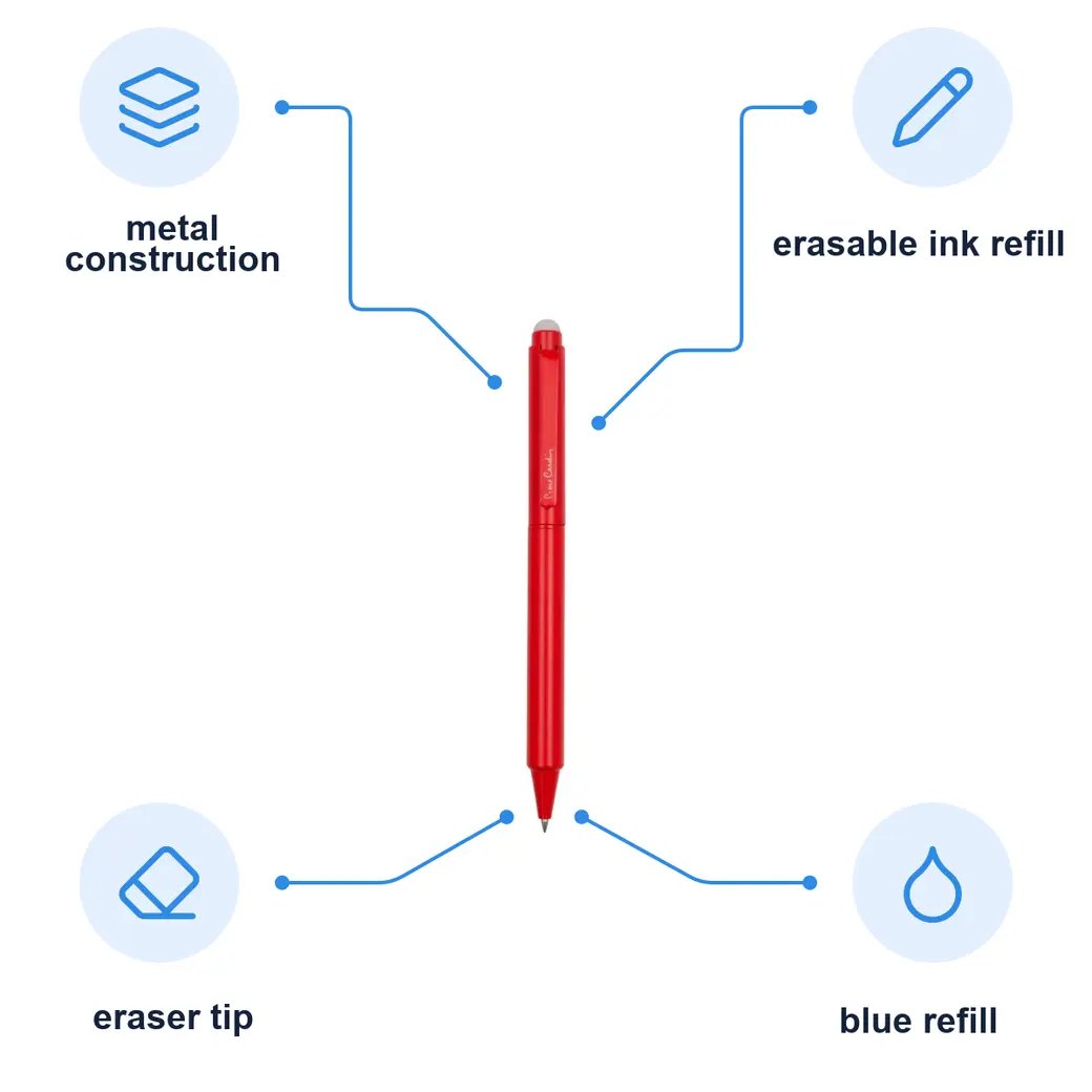 Infographic: PIERRE CARDIN ALAIN Erasable ballpoint pen, red
