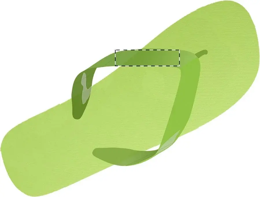 Print position: Right flip-flop - left strap