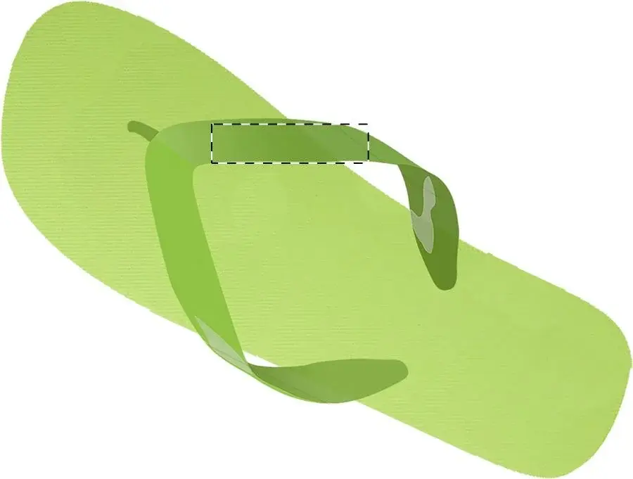 Print position: Left flip-flop - right strap