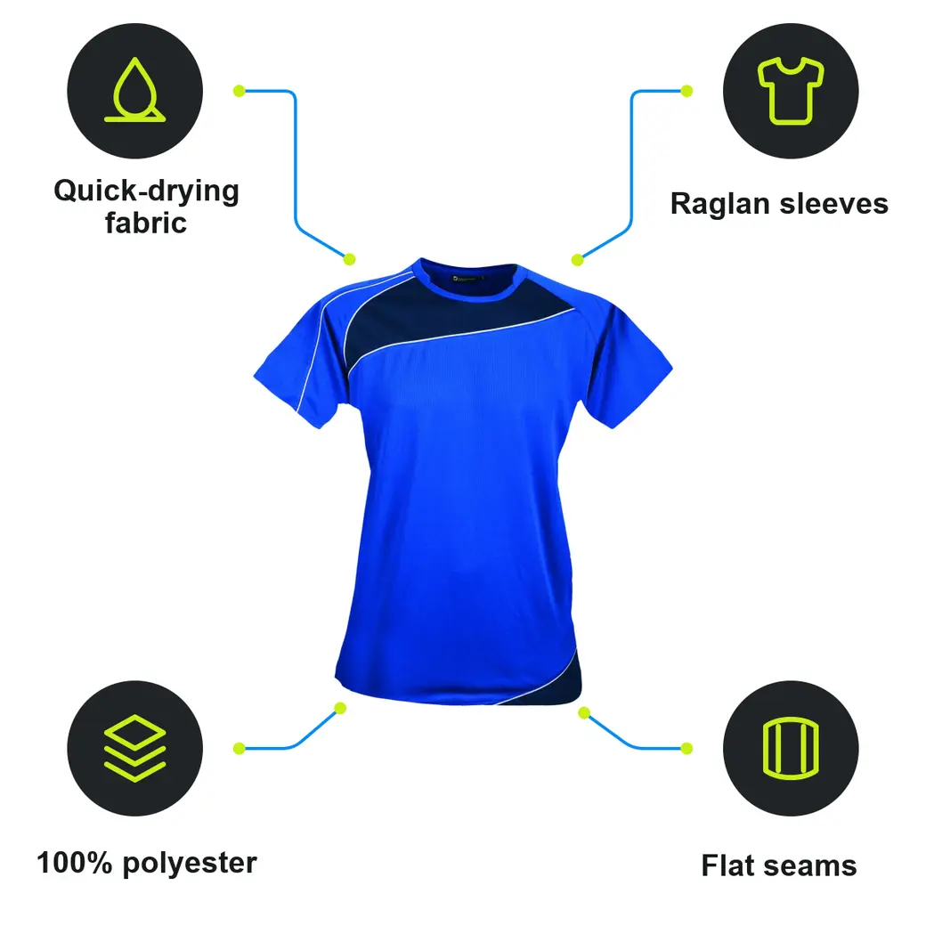 Infographic: SCHWARZWOLF RILA WOMEN performance T-shirt, blue L