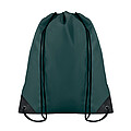 190T Polyester drawstring bag, dark green