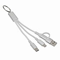 3-in-1 charging cable, silver