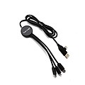 3 in 1 charging cable with LED logo