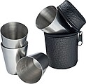 4 stainless steel caps, black