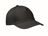 5 panel baseball cap, black