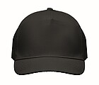 5 panel baseball cap, black