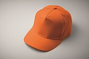 5 panel baseball cap, orange