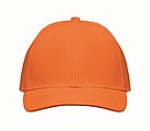 6 panel baseball cap, orange