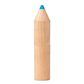 6 pencils in wooden box