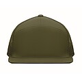 7 panel flat visor cap, army green