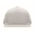 7 panel flat visor cap, white