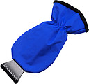 ABS ice scraper in a polyester glove with black fleece lining.
