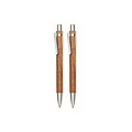 Acacia wood pen and pencil set